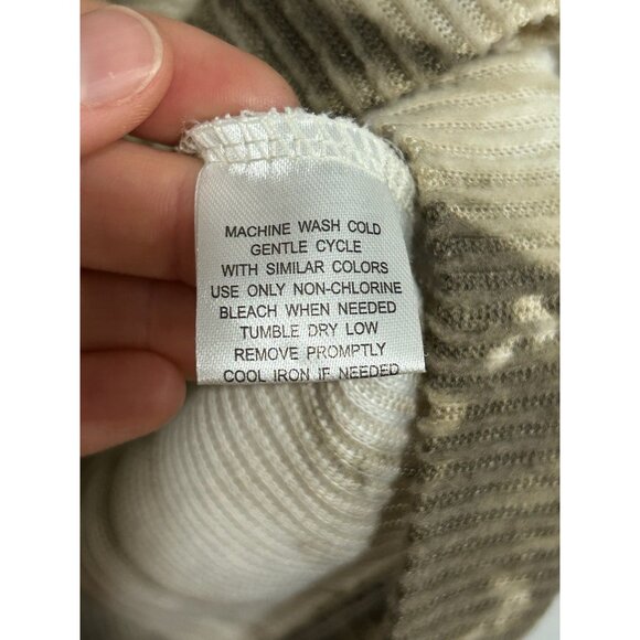 French Laundry Tie Dye Pattern Three Quarter Sleeve Ribbed Top SZ XLarge - Picture 6 of 9